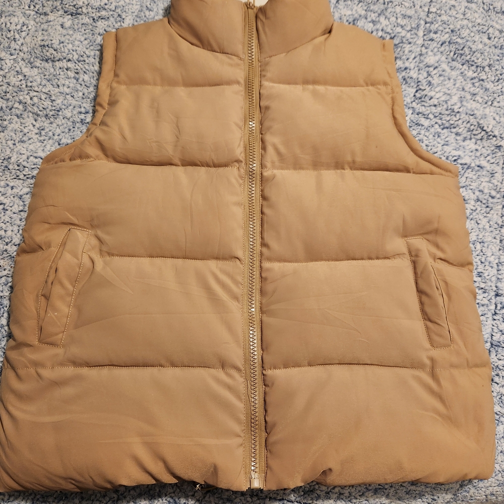 Men's Tan Puffer Vest